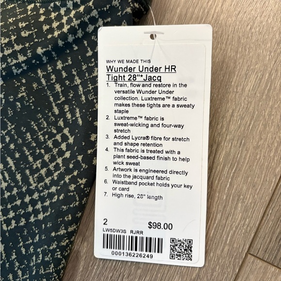 NWT Lululemon Wunder Under High-Rise Tight 28" *Luxtreme size 2 Reptile Green - Picture 5 of 8